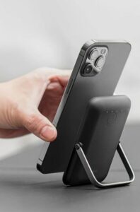 UNIQ Hoveo wireless power bank with a stand fits in your pocket & has a 5,000 mAh battery
